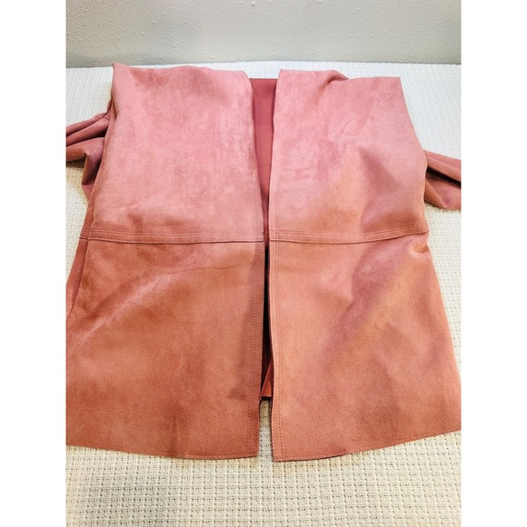 ZARA Pink Suede Open Front Long Sleeve Jacket Size XS - New with Tags, Chic - Picture 13 of 14